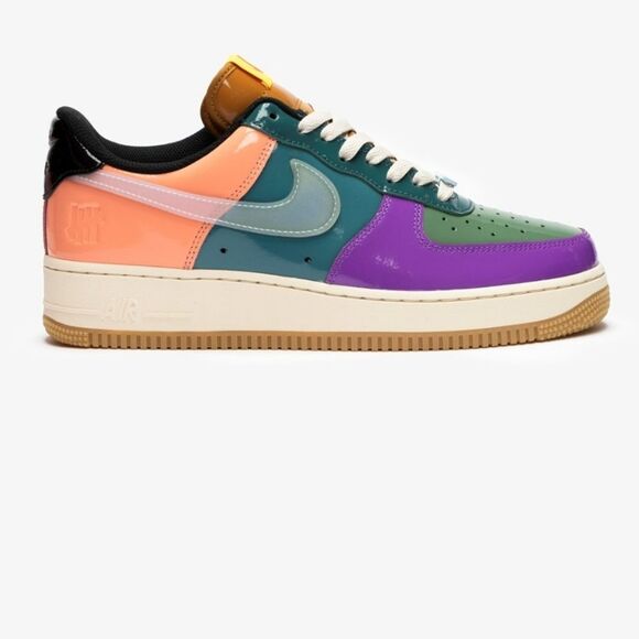 Nike Air Force 1 Low X Undefeated Wild Berry Celestine Blue Patent US 14 - Picture 2 of 10